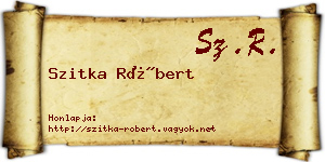 Szitka Róbert névjegykártya